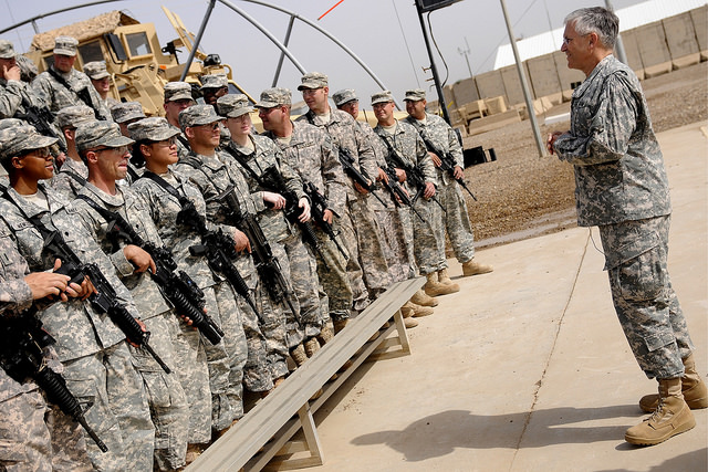 US Army Troops and Commander