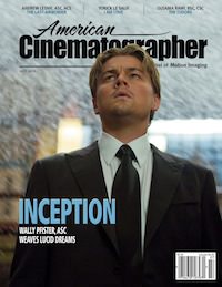 American Cinematographer Cover Leonardo DiCaprio Inception Wally Pfister