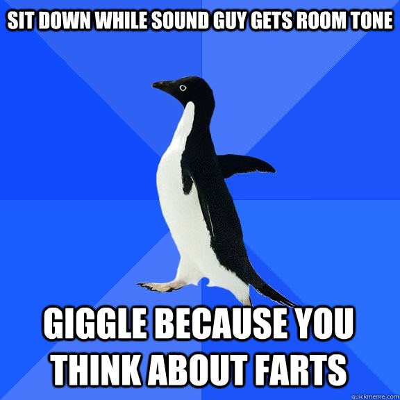 Socially Awkward Penguin is awkward about roomtone