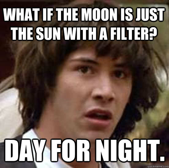What if the moon is just the sun with a filter?