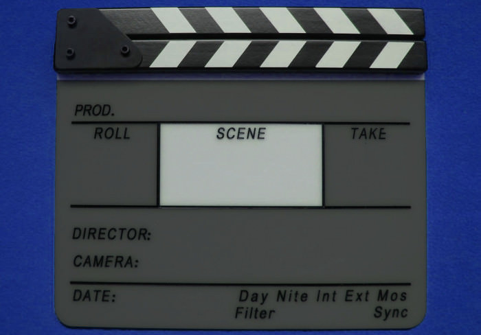 Scene Slate Section of a Film Slate Clapperboard