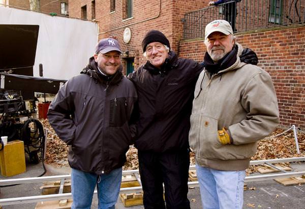 DP Roger Deakins and 1st AC Andy Harris on Set